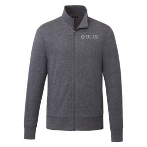 TELOS Men's ARGUS Eco Fleece Full Zip - Heather Dark Charcoal